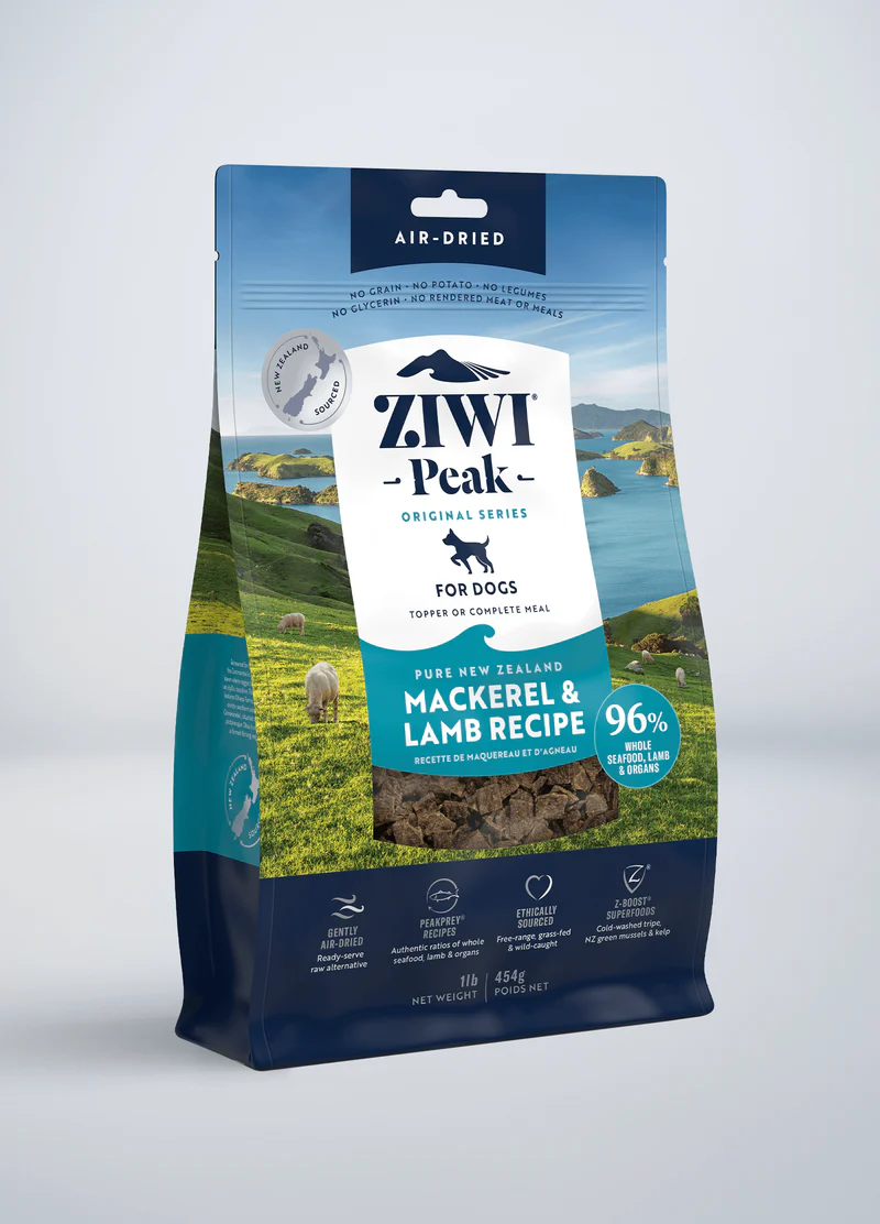 Ziwi Peak Air Dried Dog Food- Lamb & Mackeral 1kg