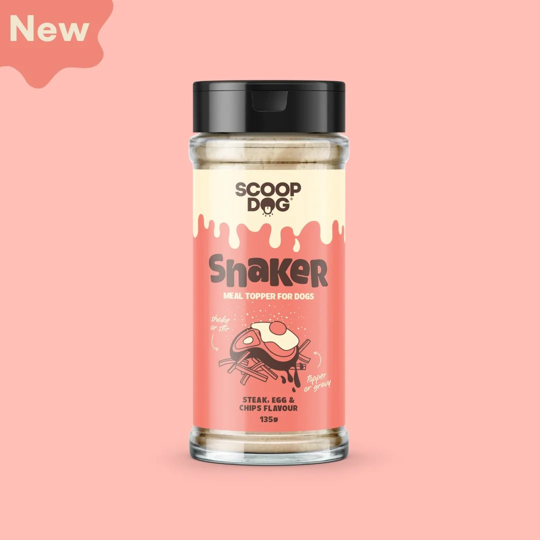 Scoop Dog Shaker Steak, Egg & Chips 135g Pet Essentials Rototuna