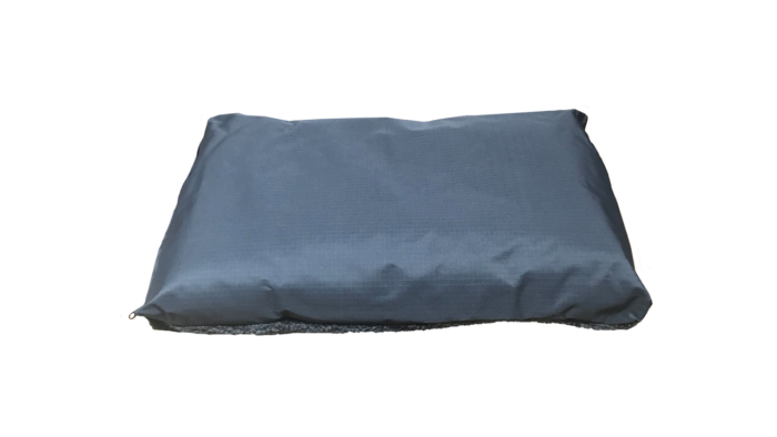 Deluxe Sherpa Rectangle Bed- Grey & Black - Image 2