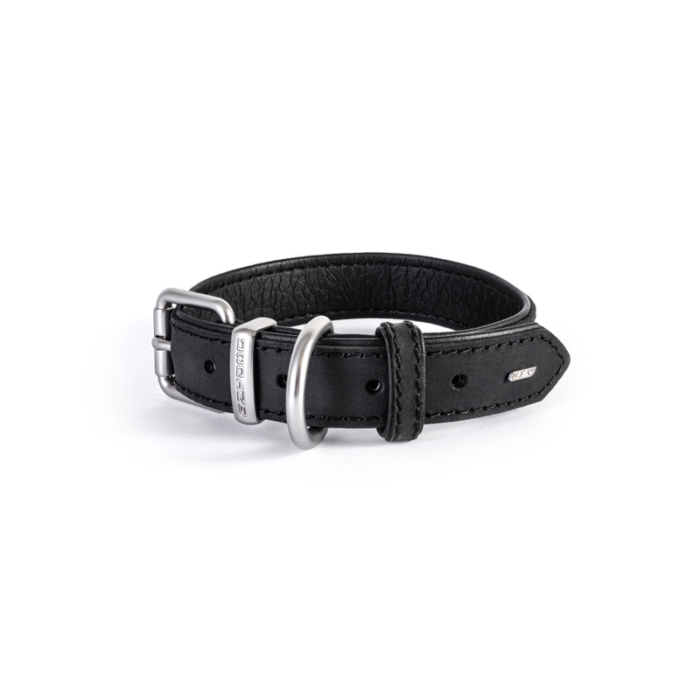 EzyDog Oxford Black Leather Collar